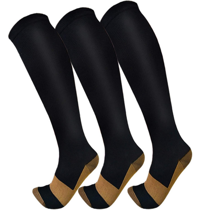 3 Pairs Stretch Compression Socks - Daily Use Support