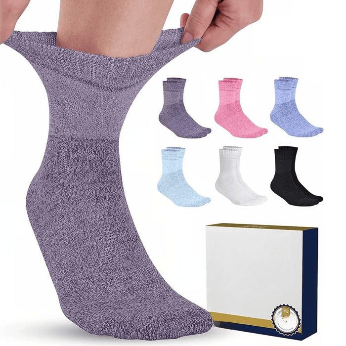 6 Pairs Soft Bamboo Neuropathy Socks For Everyday Comfort