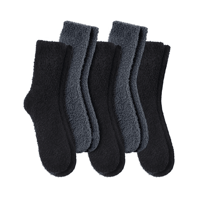 5 Pack Fuzzy Plush Winter Socks – Warmth and Comfort for Cold Days