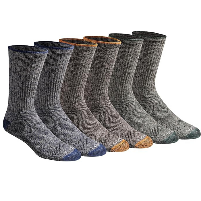 6 Pair Soft Cushioned Socks - Active Lifestyle and Comfort