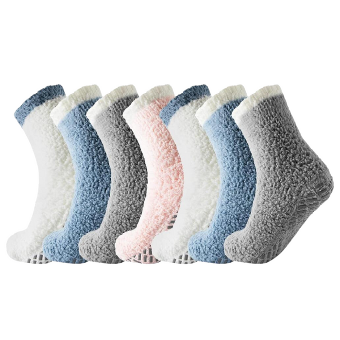 7-Pack Non-Slip Diabetic Socks - Cozy and Comfortable