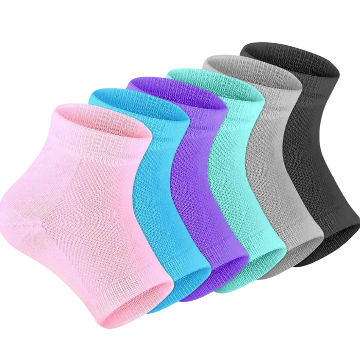 6 Pairs Overnight Care Gel Socks – Hydration and Comfort