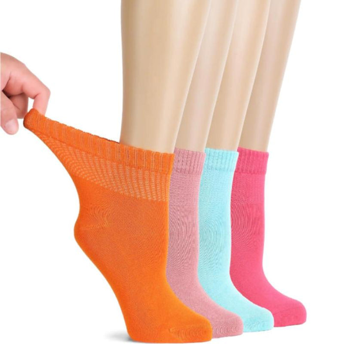 4 Pairs Bamboo Comfy Diabetic Socks