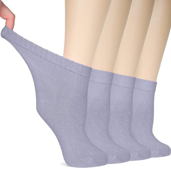 4 Pairs Bamboo Diabetic Socks – Non-Binding and Comfort