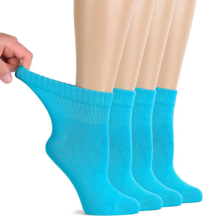 4 Pairs Bamboo Diabetic Socks – Non-Binding and Comfort