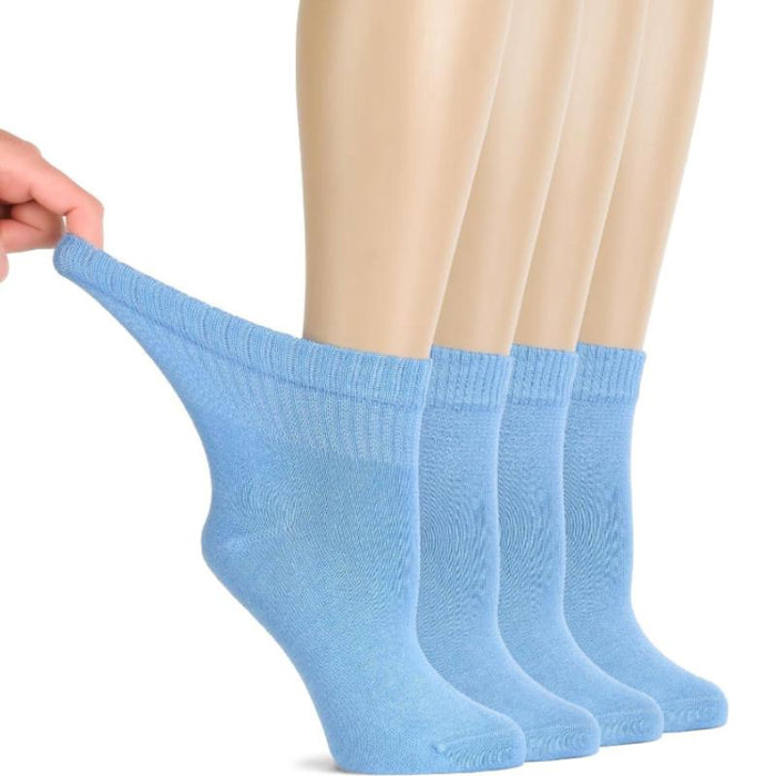 4 Pairs Bamboo Diabetic Socks – Non-Binding and Comfort