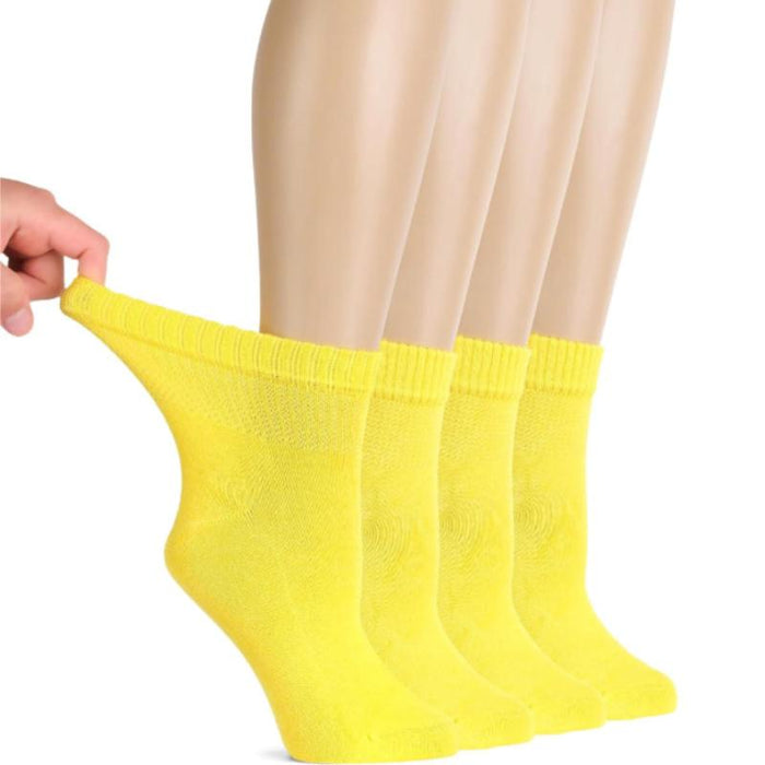 4 Pairs Bamboo Comfy Diabetic Socks