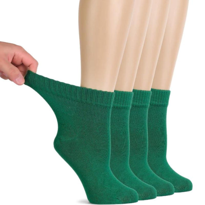 4 Pairs Bamboo Comfy Diabetic Socks