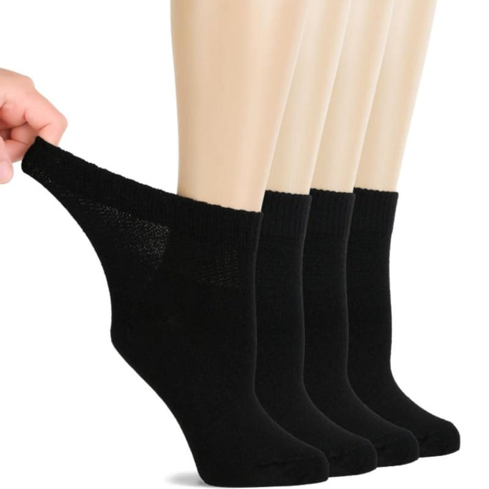 4 Pairs Bamboo Diabetic Socks – Non-Binding and Comfort