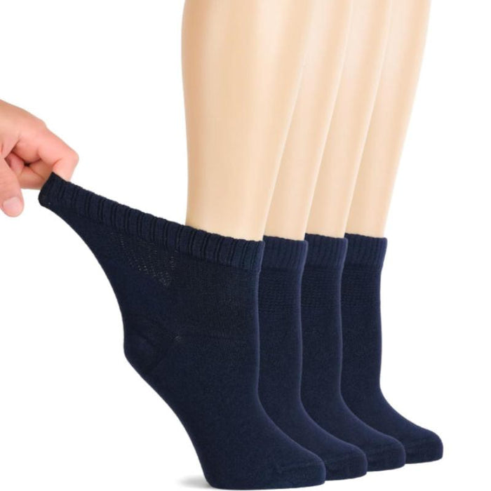 4 Pairs Bamboo Comfy Diabetic Socks