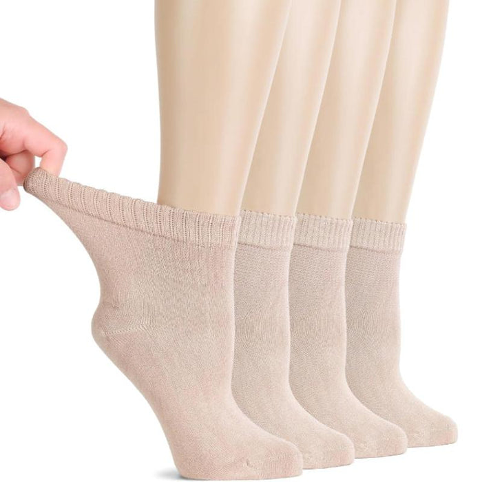 4 Pairs Bamboo Diabetic Socks – Non-Binding and Comfort