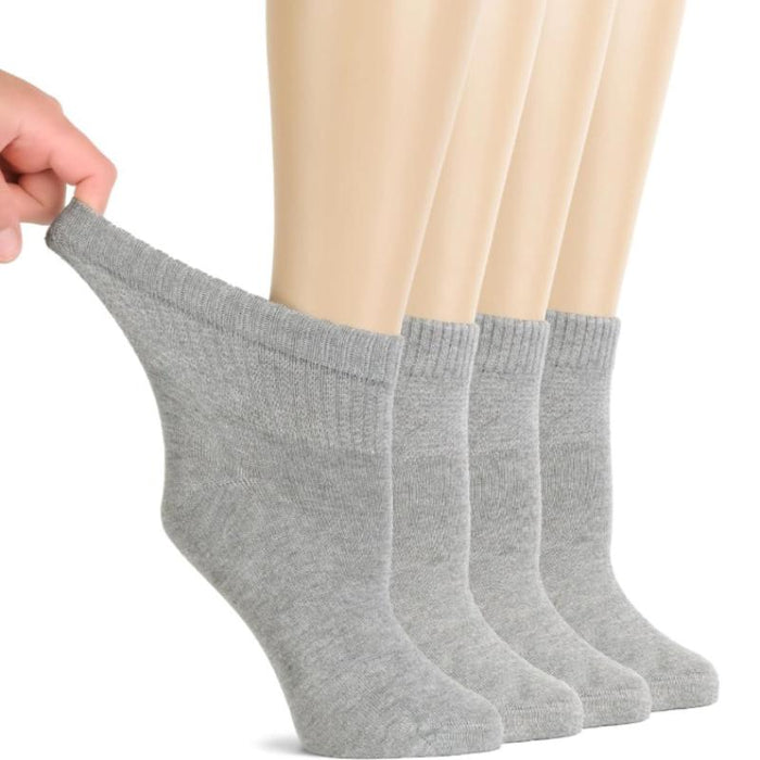 4 Pairs Bamboo Diabetic Socks – Non-Binding and Comfort