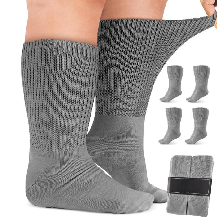 Pack Of 4 Extra Wide Bariatric Diabetic Socks