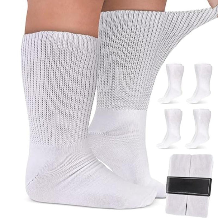 4-Pack Bariatric Diabetic Socks - Extra Wide and Maximum Comfort