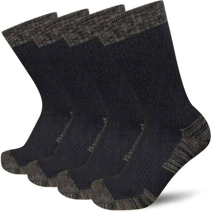 4 Pairs Antimicrobial Daily Wear Boot Socks - Comfort and Durability