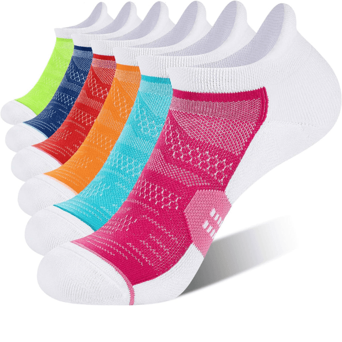 6 Pack Comfortable Mesh Design Ankle Support Socks