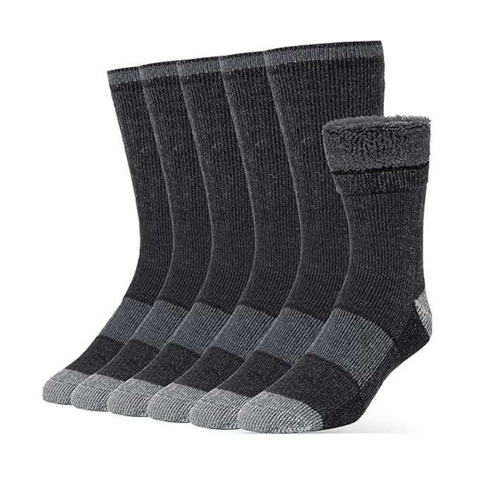 6 Pairs Thermal Cushioned Socks