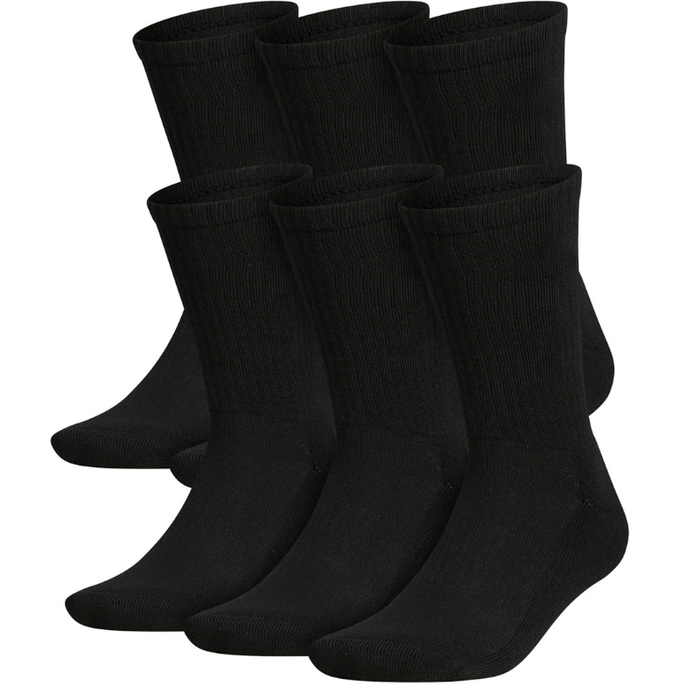 6 Pairs Athletic Crew Compression Socks - Support and Comfort