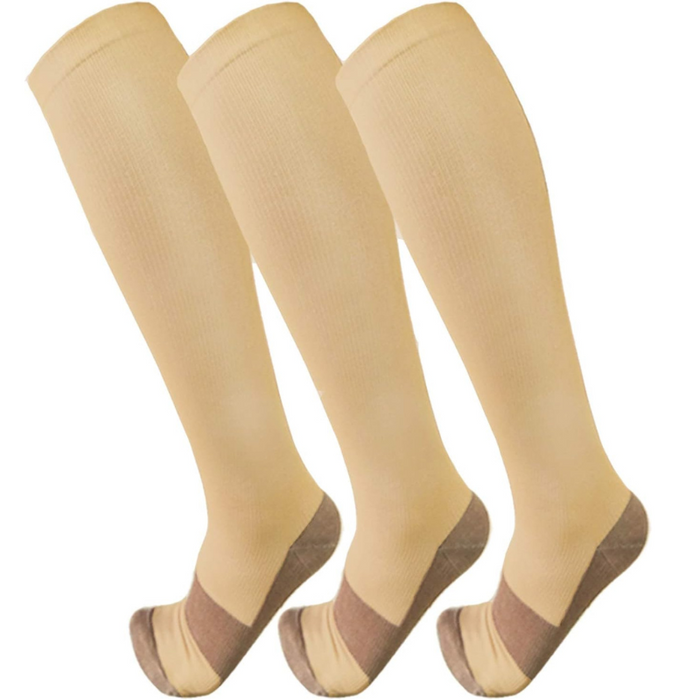 3 Pairs Stretch Compression Socks - Daily Use Support