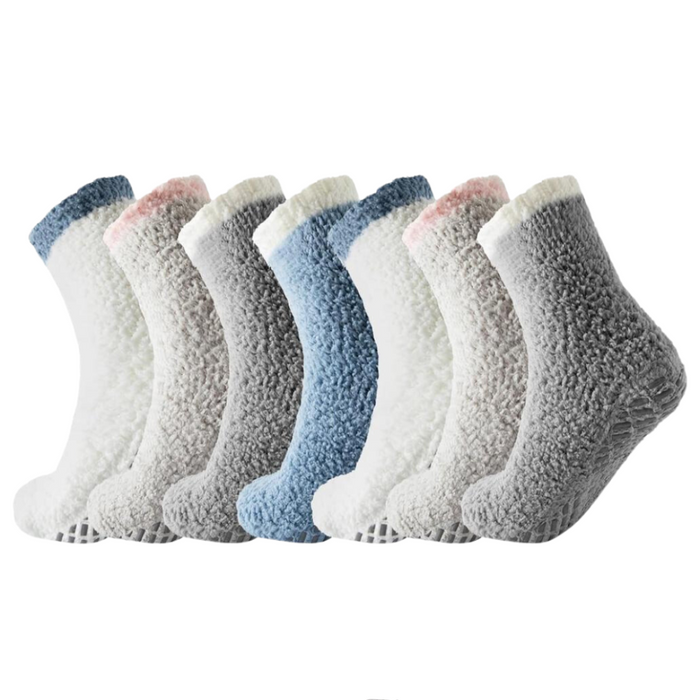 7-Pack Non-Slip Diabetic Socks - Cozy and Comfortable