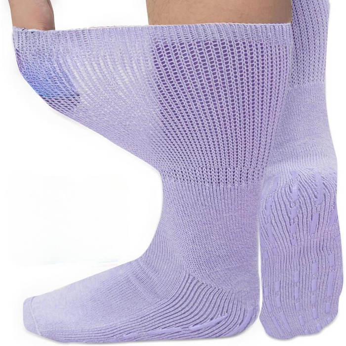 Pack Of 4 Pairs Extra Wide Non Slip Diabetic Socks