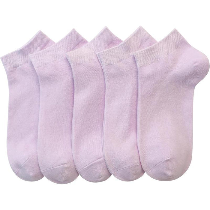 5 Pack Bamboo Viscose Low Cut Antimicrobial Socks