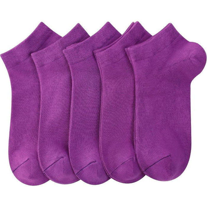 5 Pack Bamboo Viscose Low Cut Antimicrobial Socks