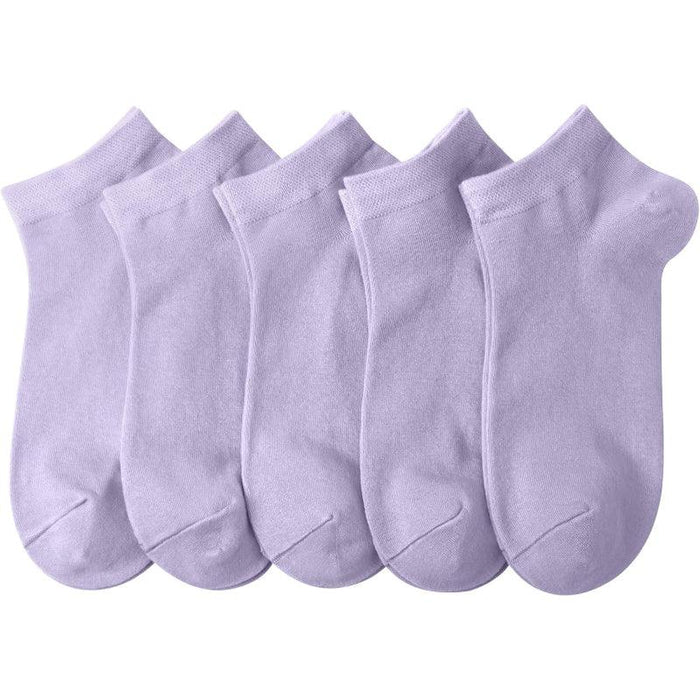 5 Pack Bamboo Viscose Low Cut Antimicrobial Socks