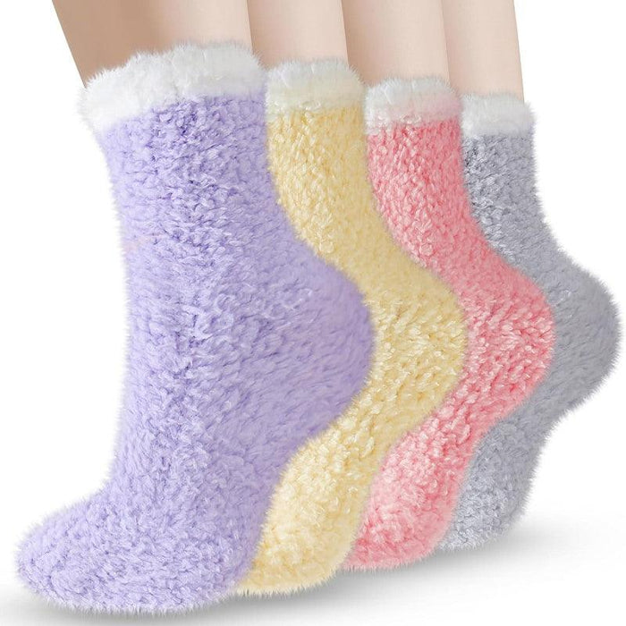 5 Pairs Fluffy Winter Slipper Socks – Warmth and Comfort