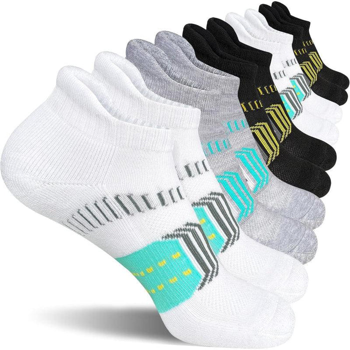 5 Pairs Cushioned Anti-Blister Running Socks – All Day Performance