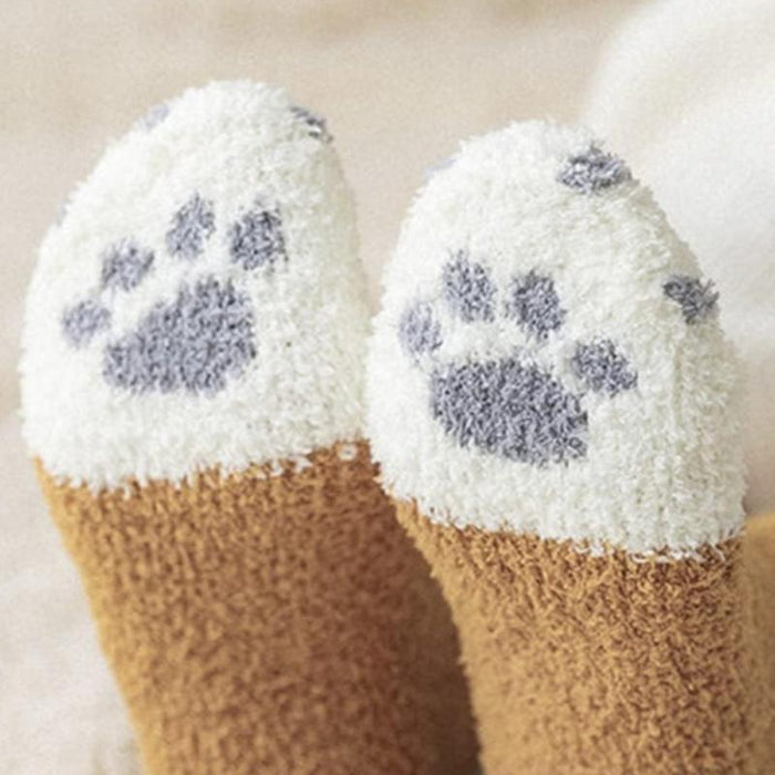 Pack Of 5 Fuzzy Slipper Diabetic Socks