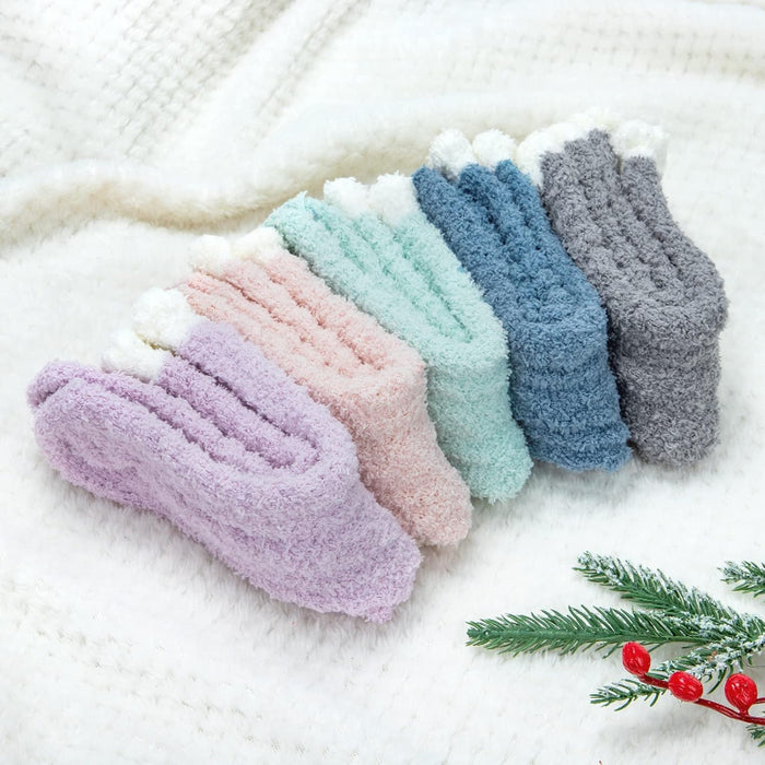 5 Pack Fuzzy Slipper Diabetic Socks – Warmth and Safety Combined