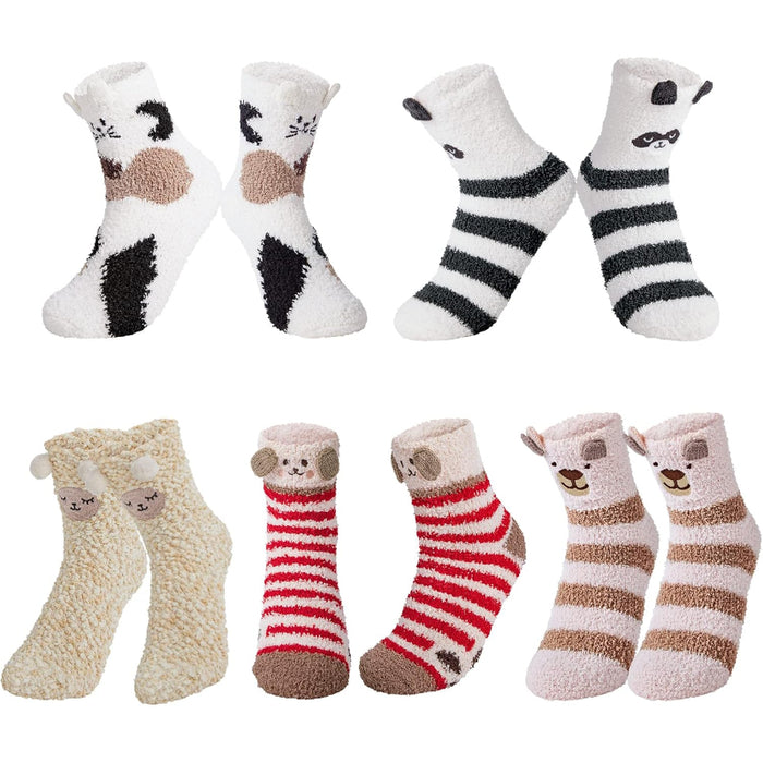 5 Pack Fuzzy Slipper Diabetic Socks – Warmth and Safety Combined