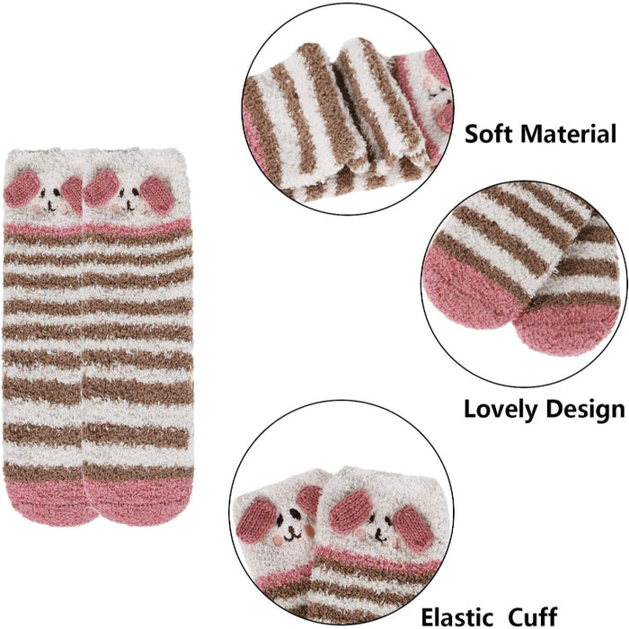 5 Pack Fuzzy Slipper Diabetic Socks – Warmth and Safety Combined