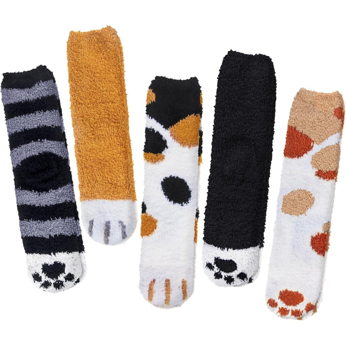 5 Pack Fuzzy Slipper Diabetic Socks – Warmth and Safety Combined