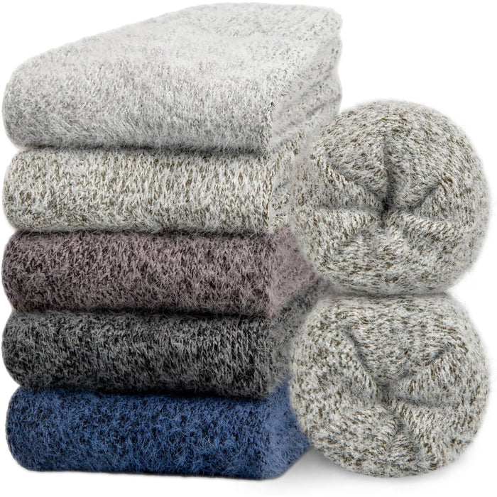 Pack Of 5 Fuzzy Slipper Diabetic Socks