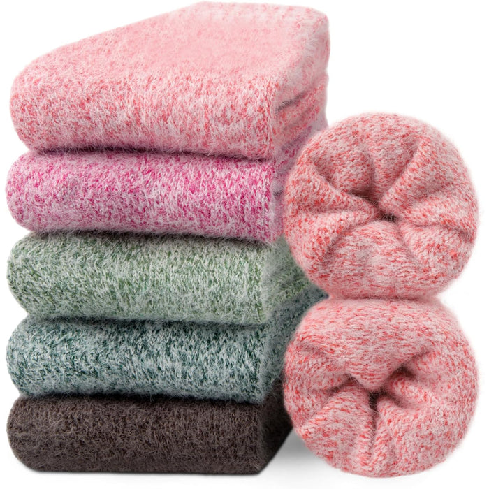 Pack Of 5 Fuzzy Slipper Diabetic Socks