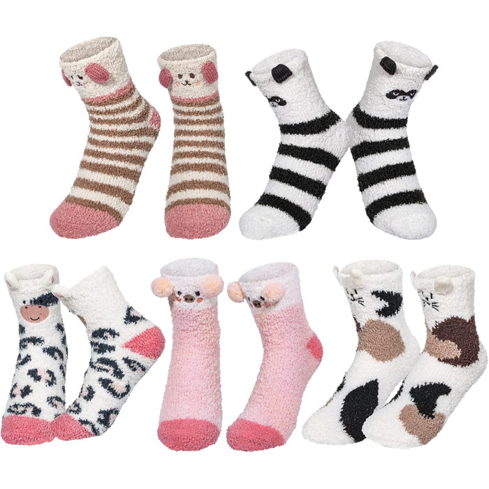 5 Pack Fuzzy Slipper Diabetic Socks – Warmth and Safety Combined