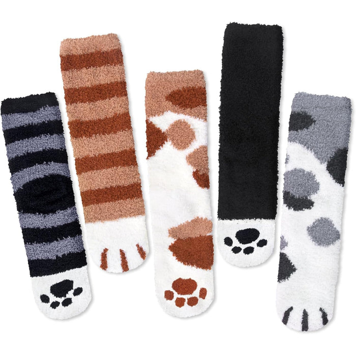 5 Pack Fuzzy Slipper Diabetic Socks – Warmth and Safety Combined