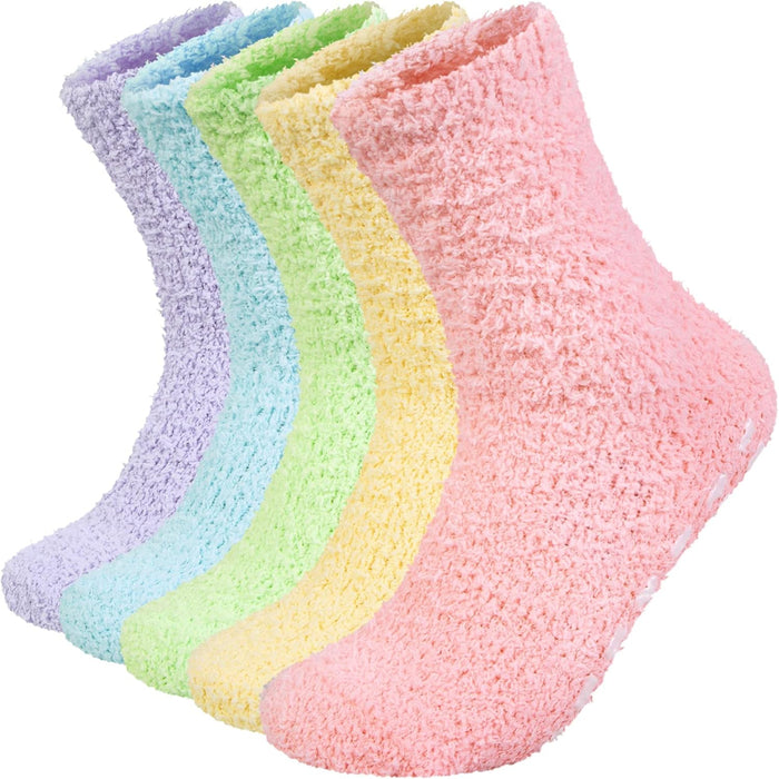 5 Pack Fuzzy Slipper Diabetic Socks – Warmth and Safety Combined