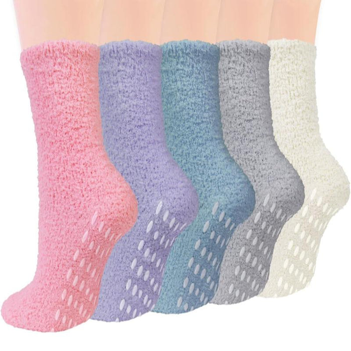 5 Pack Fuzzy Slipper Diabetic Socks – Warmth and Safety Combined