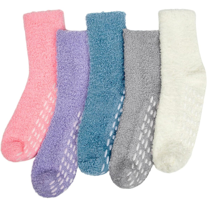 5 Pack Fuzzy Slipper Diabetic Socks – Warmth and Safety Combined