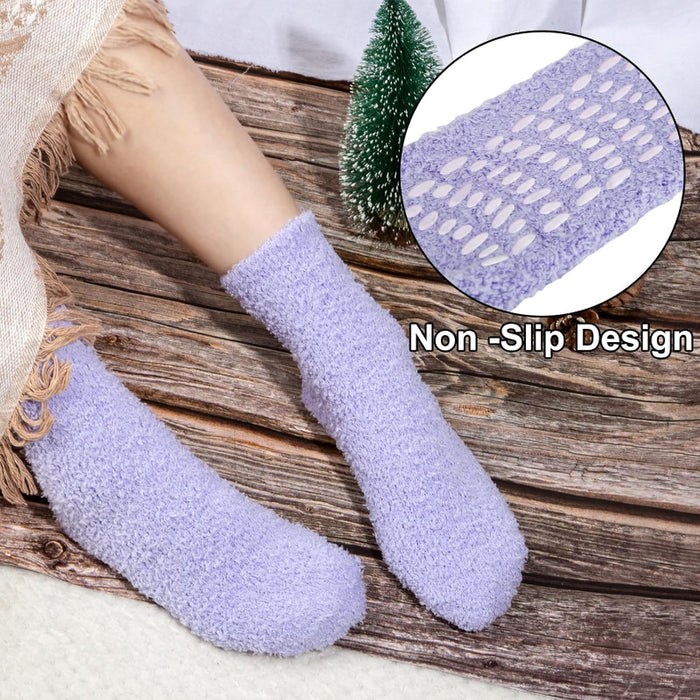 5 Pack Fuzzy Slipper Diabetic Socks – Warmth and Safety Combined