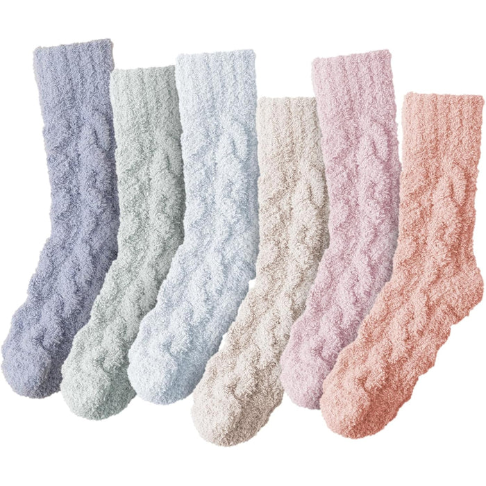 Pack Of 5 Fuzzy Slipper Diabetic Socks