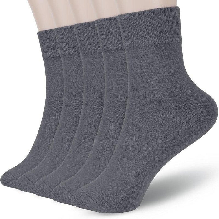 5 Pairs Soft Cotton Bootie Socks - Comfortable and Breathable