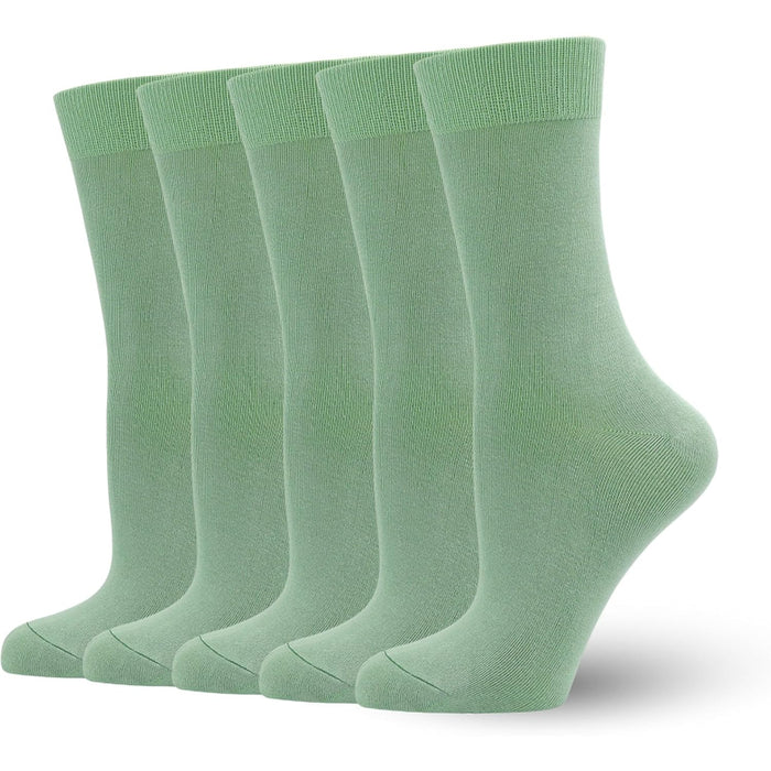 5 Pairs Soft Viscose Bamboo Crew Diabetic Socks - Comfort and Support