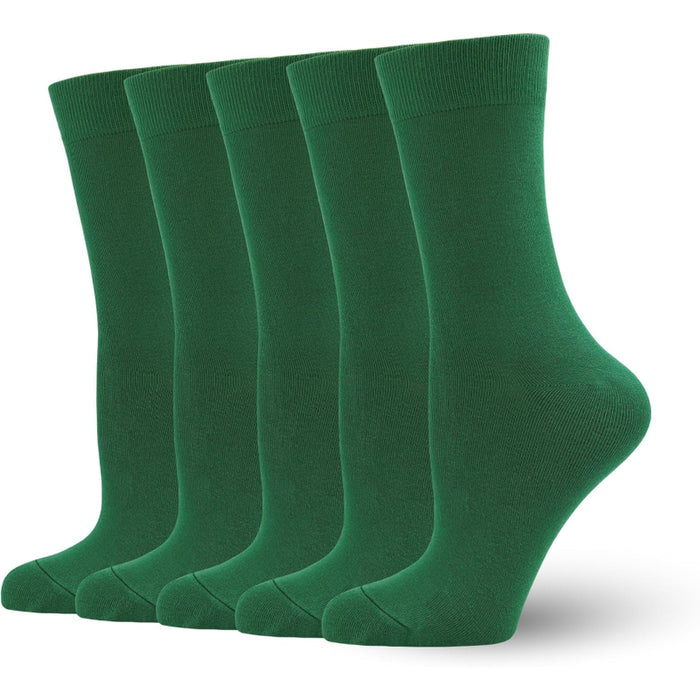 5 Pairs Soft Viscose Bamboo Crew Diabetic Socks - Comfort and Support