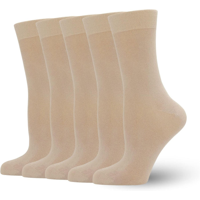 5 Pairs Soft Viscose Bamboo Crew Diabetic Socks