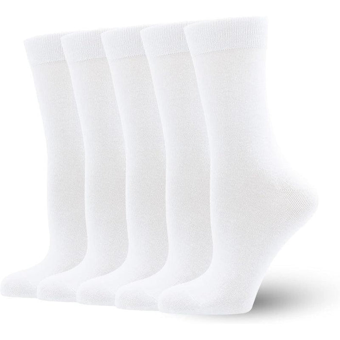 5 Pairs Soft Viscose Bamboo Crew Diabetic Socks - Comfort and Support