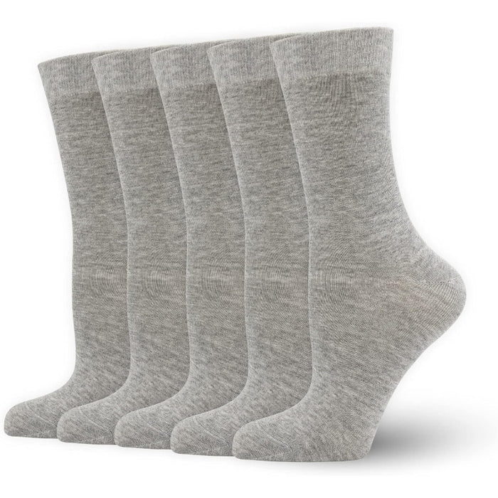 5 Pairs Soft Viscose Bamboo Crew Diabetic Socks - Comfort and Support